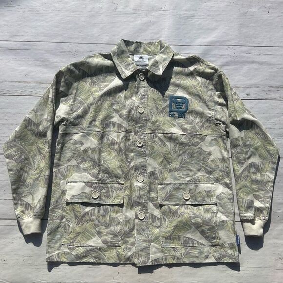 Walt Disney World Men’s Spirit Jersey Button Up Shirt Jacket Green Size Small - Picture 1 of 7
